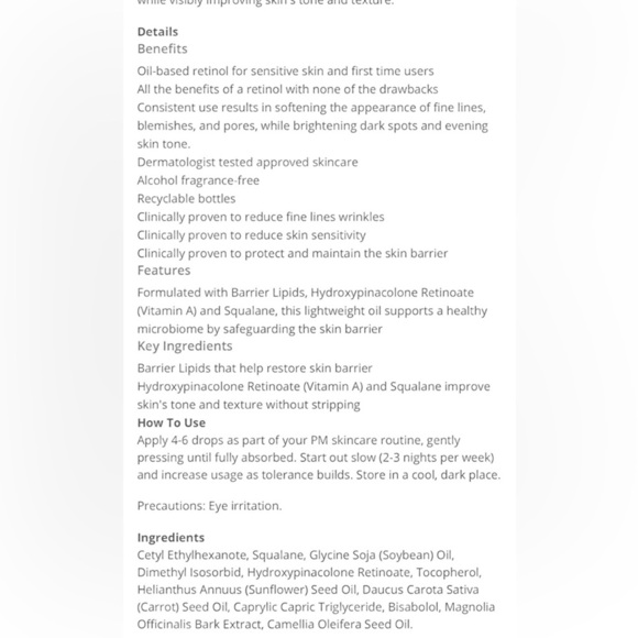 Nyoman sensitive Retinol oil with Dropper Applicator - Picture 3 of 4